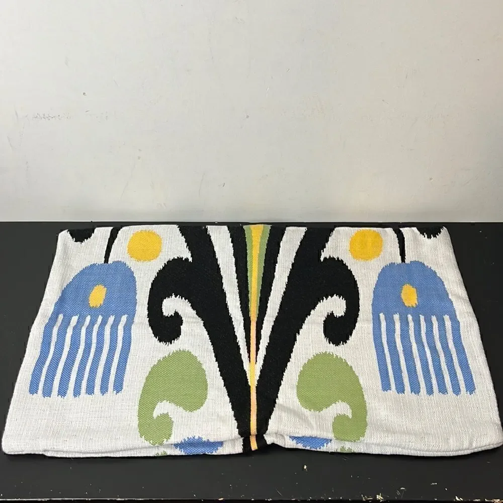 William Sonoma Outdoor Sunbrella Sofia Ikat pillow cover